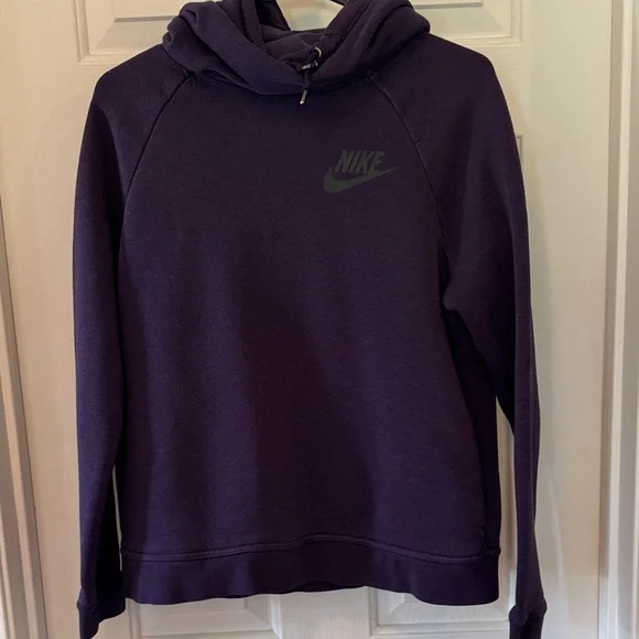 Nike Women's Dark Purple Pullover Hoodie - Picture 6 of 8